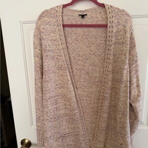 Talbots Cream Multicolor Knit Cardigan